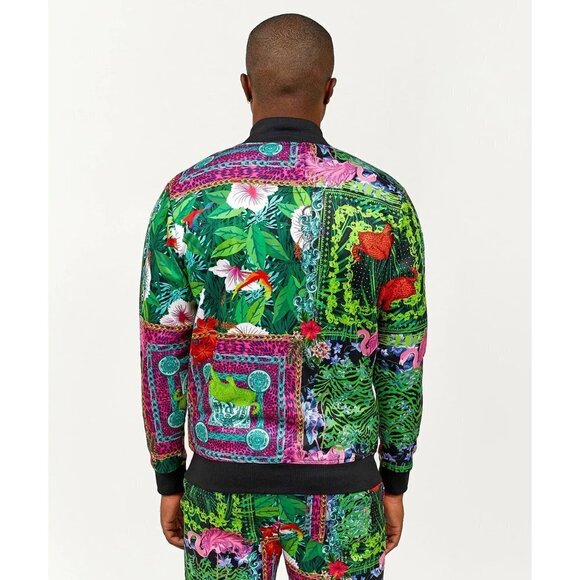 Reason Botanics Print Tracksuit 2 Piece Full Zip Jacket & Pants Men's Large - Picture 5 of 11
